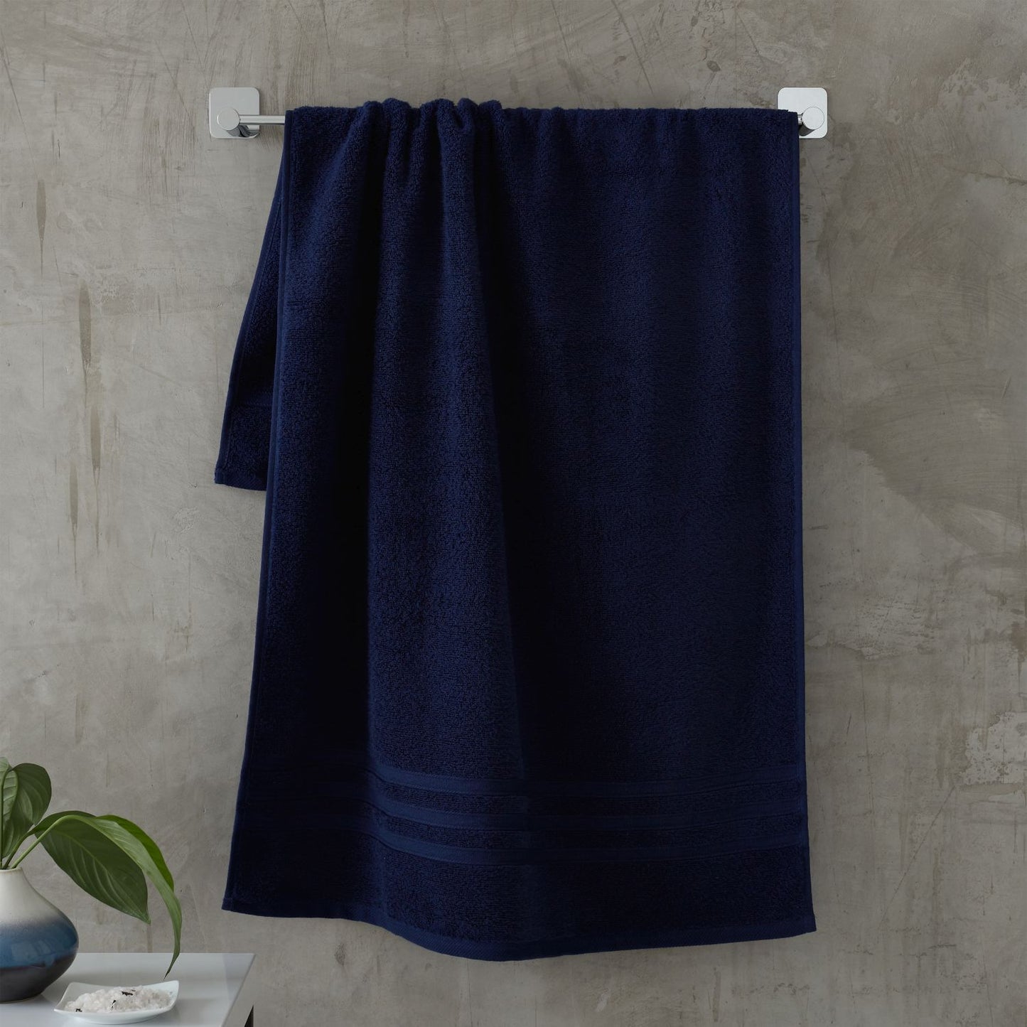Catherine Lansfield Zero Twist Navy Blue Cotton Towels