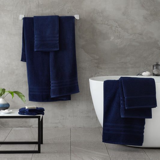 Catherine Lansfield Zero Twist Navy Blue Cotton Towels