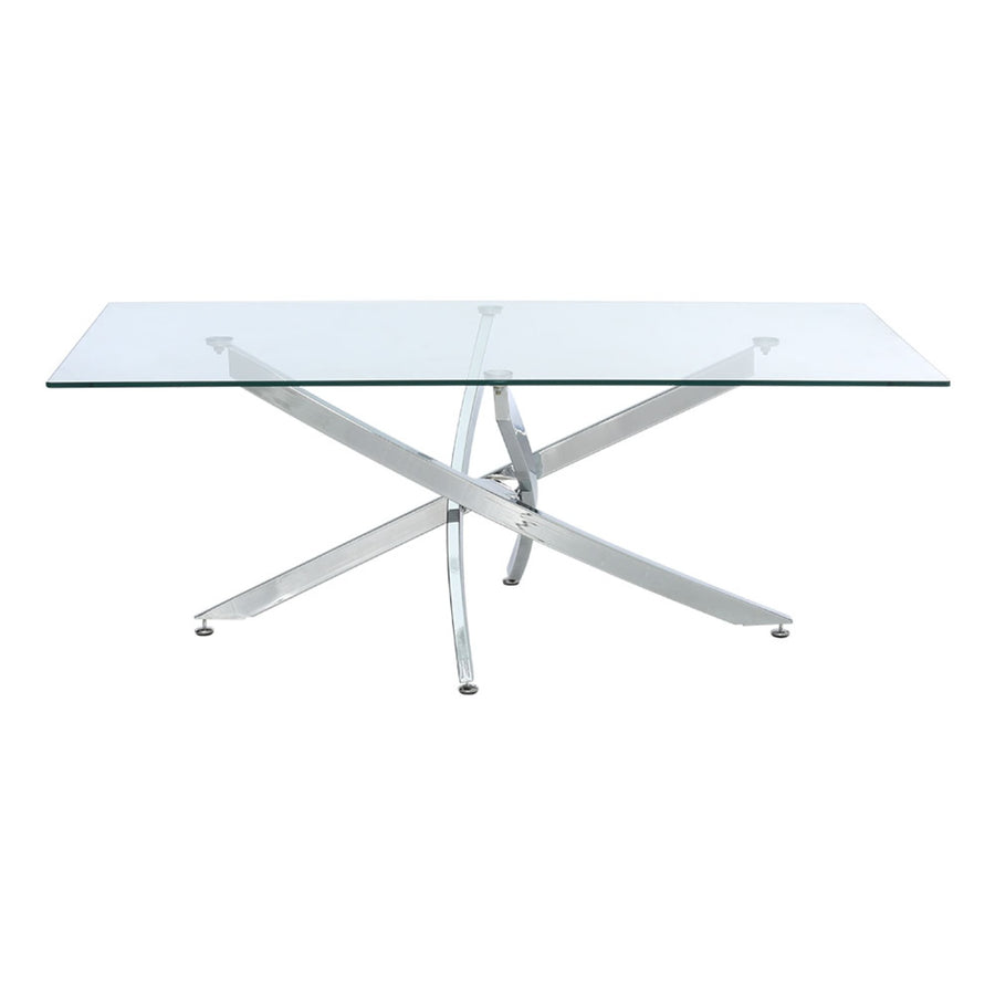 Rectangular Tempered Glass End Table