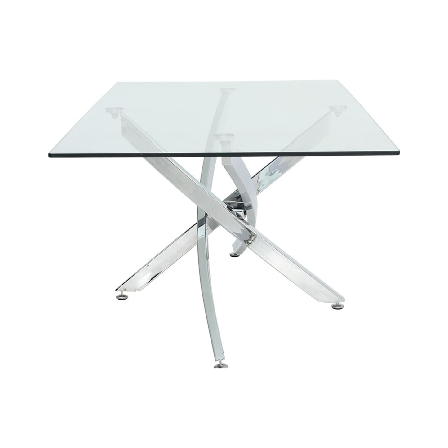 Rectangular Tempered Glass End Table