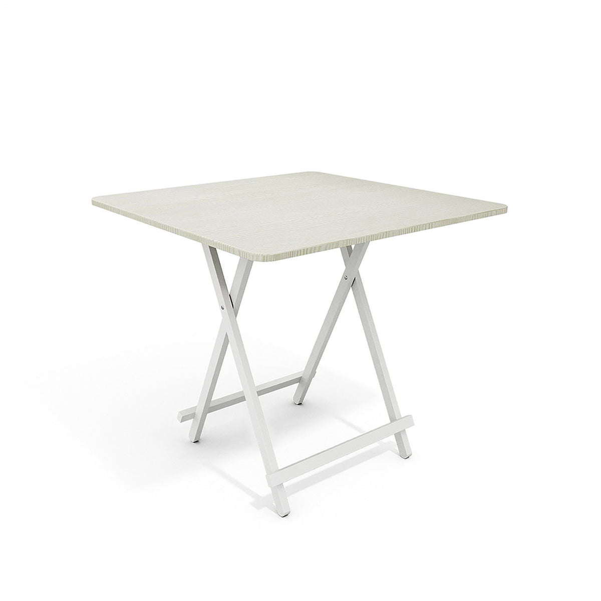 Foldable 2 Seater White Wooden Dining Table