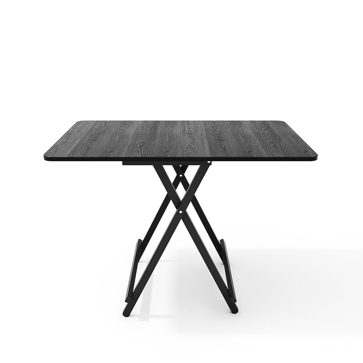 Black 4 Seater Foldable Wooden Dining Table