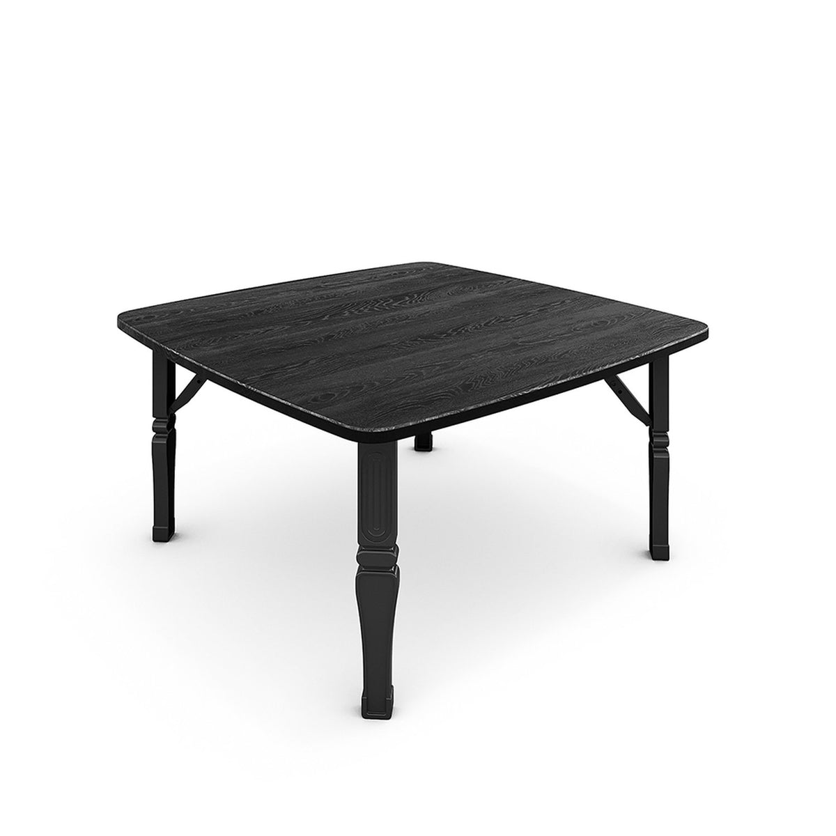 Black Square Wooden Folding Coffee Table