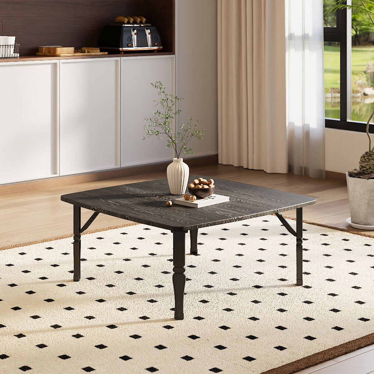 Black Foldable Coffee Table