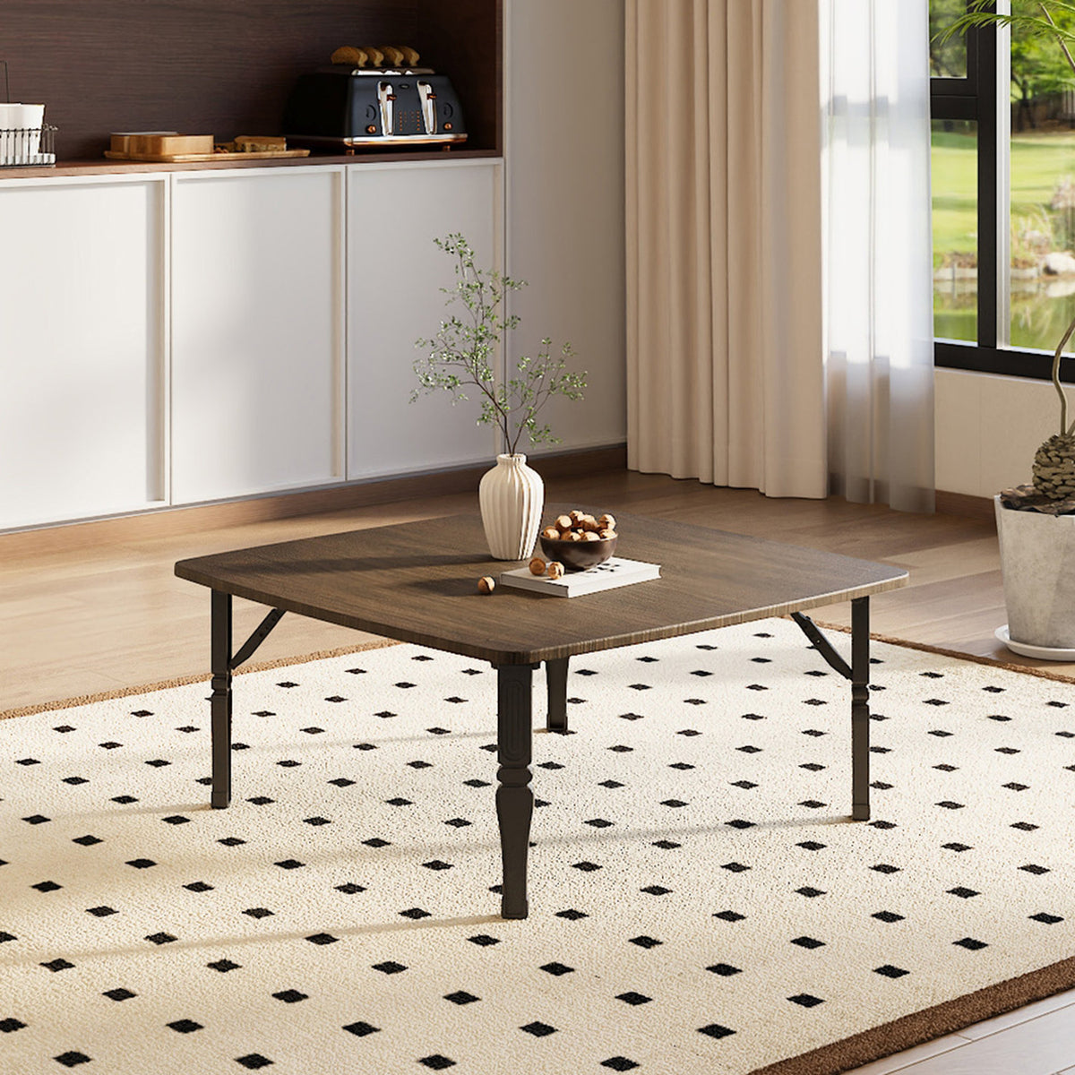 Brown Foldable Coffee Table