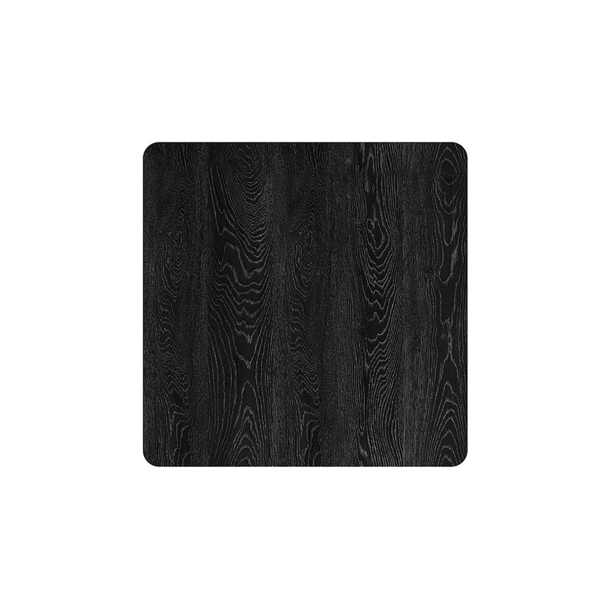 Black Square Cafe Table with Metal Base