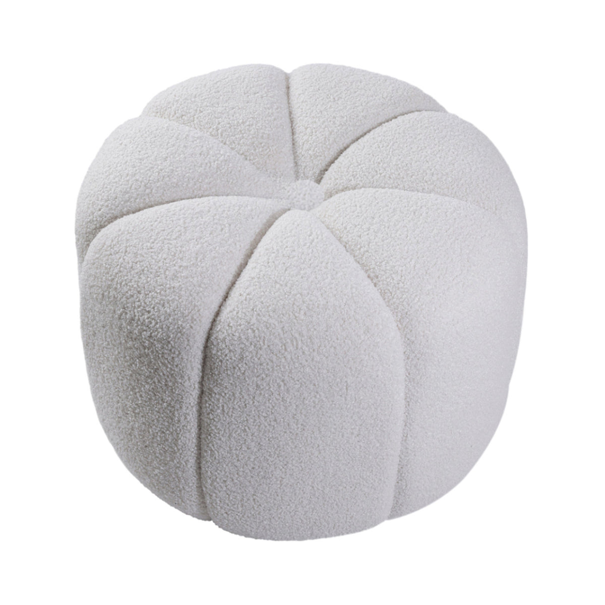 Teddy Fabric Pumpkin Round Footstool