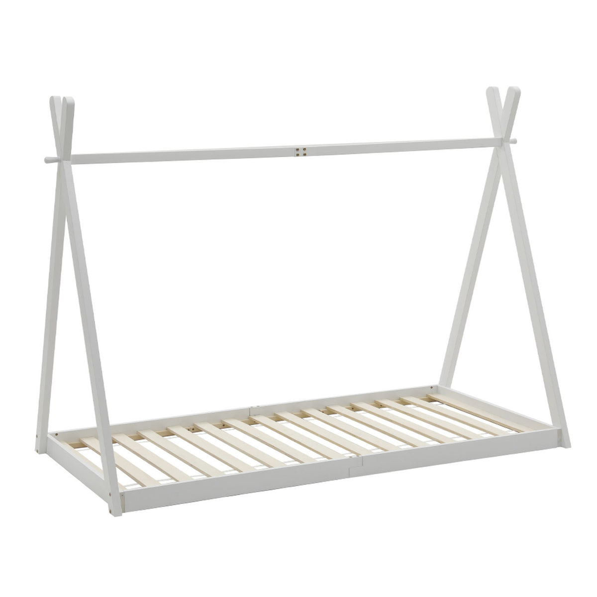 White Pine Wood Montessori Kids Floor Bed