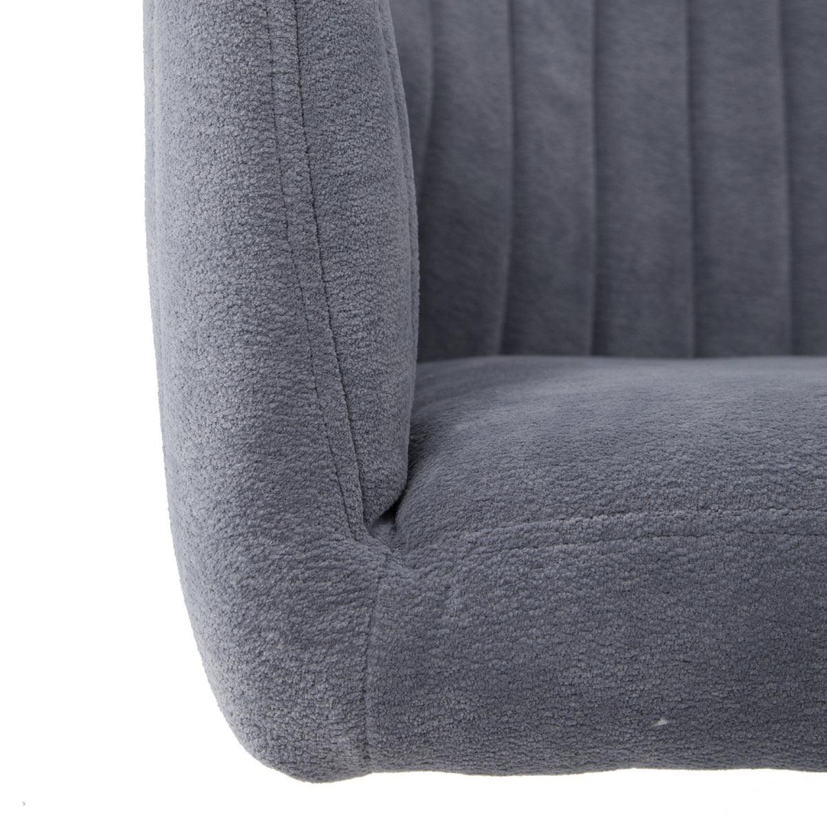 Teddy Fleece Upholstered Grey Swivel Chair