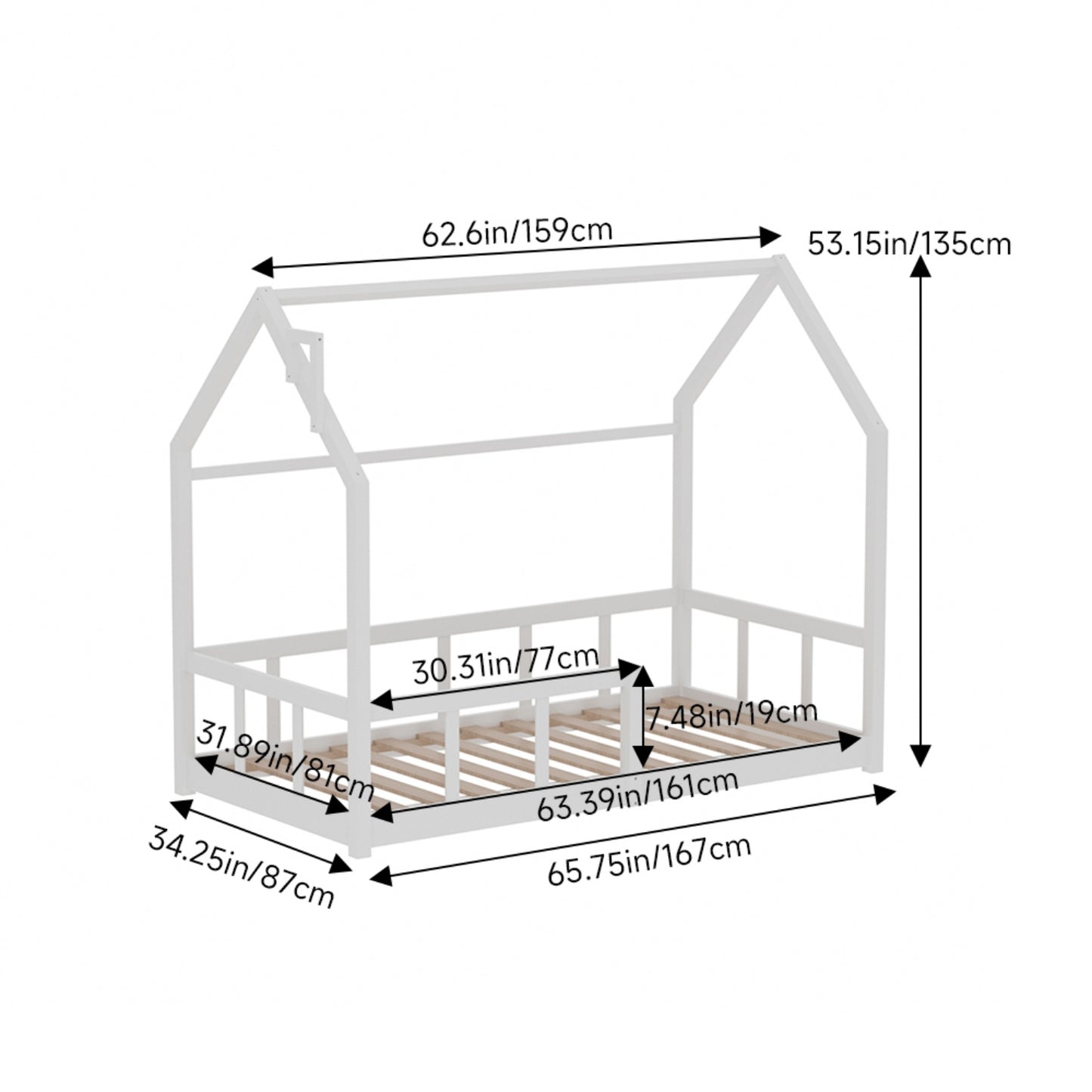 White House Kids Bed Frame