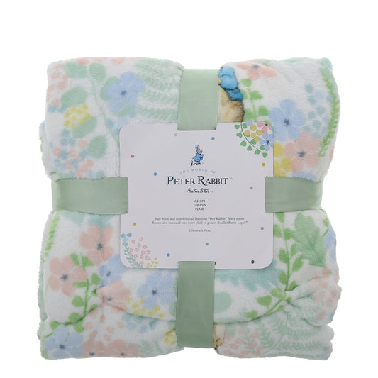 Beatrix Potter Peter Rabbit English Garden Throw