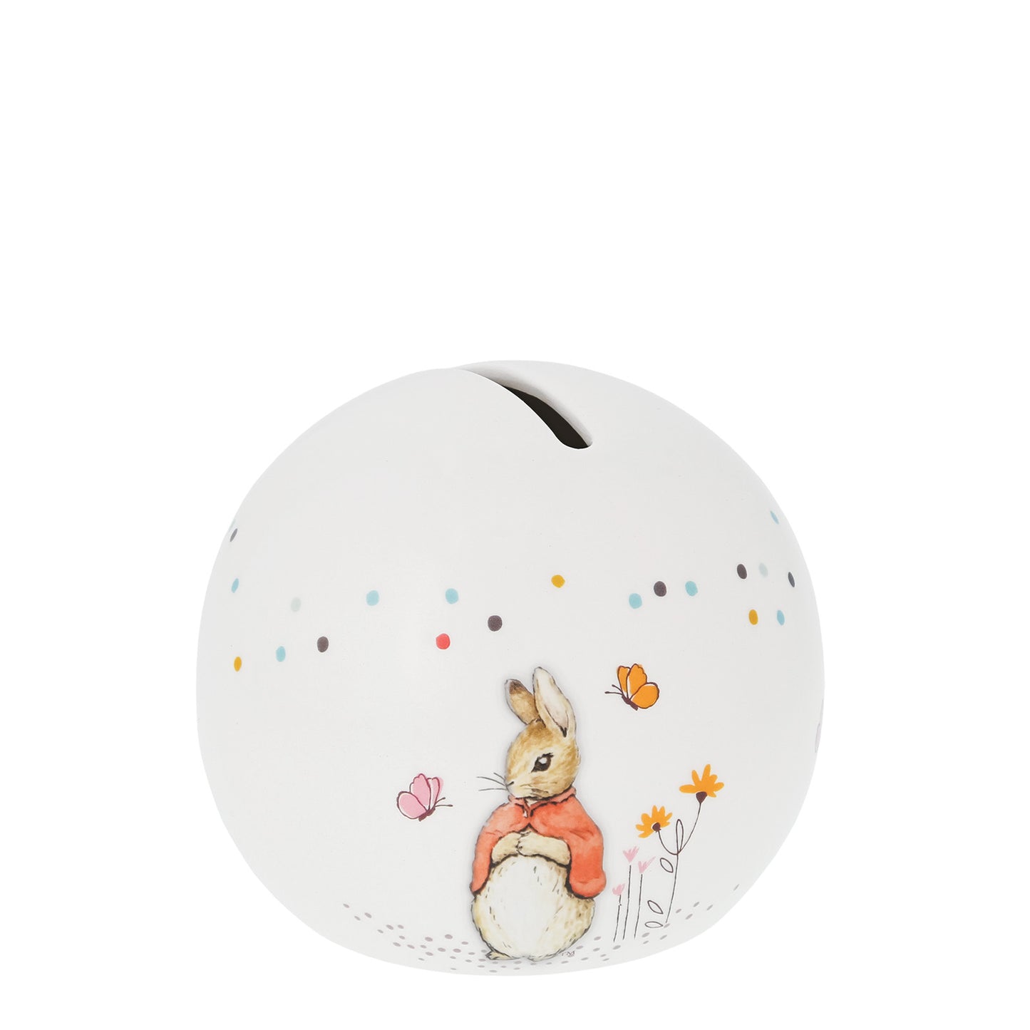 Beatrix Potter Flopsy Bunny Sphere Ceramic Money Bank