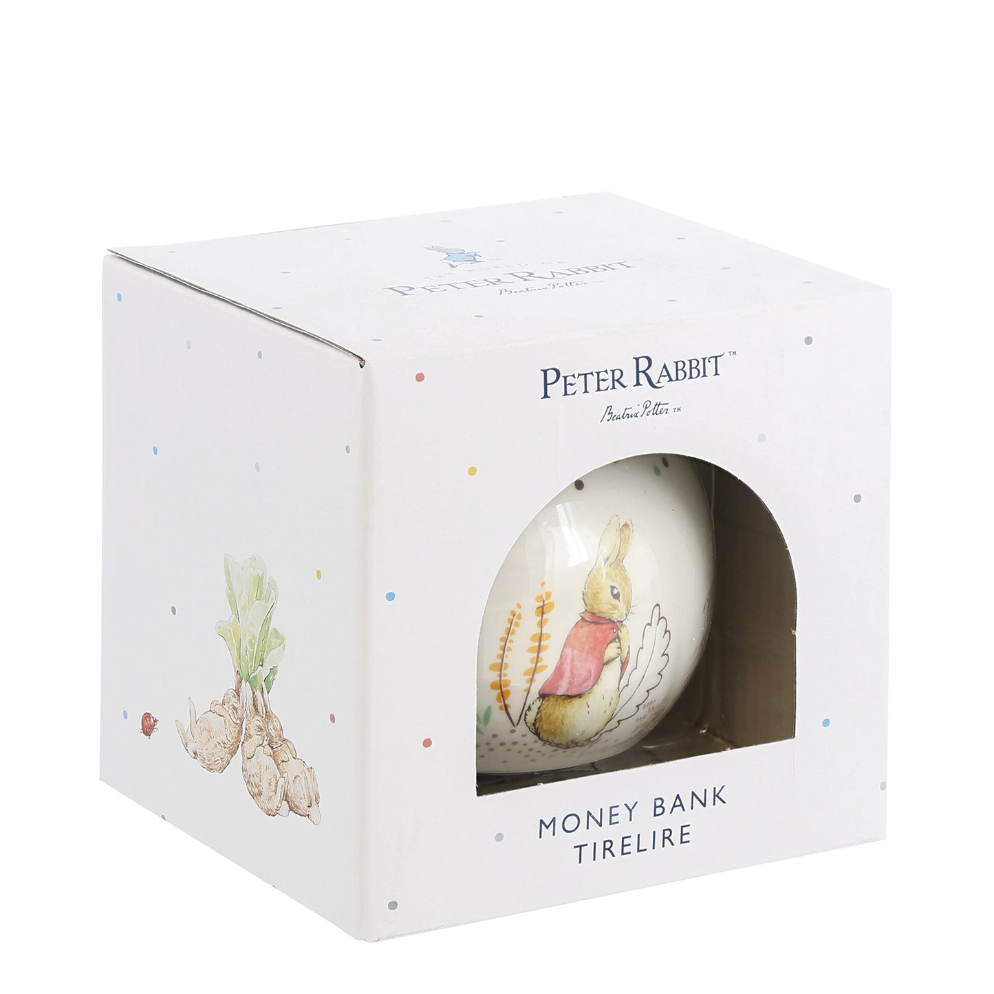 Beatrix Potter Flopsy Bunny Sphere Ceramic Money Bank
