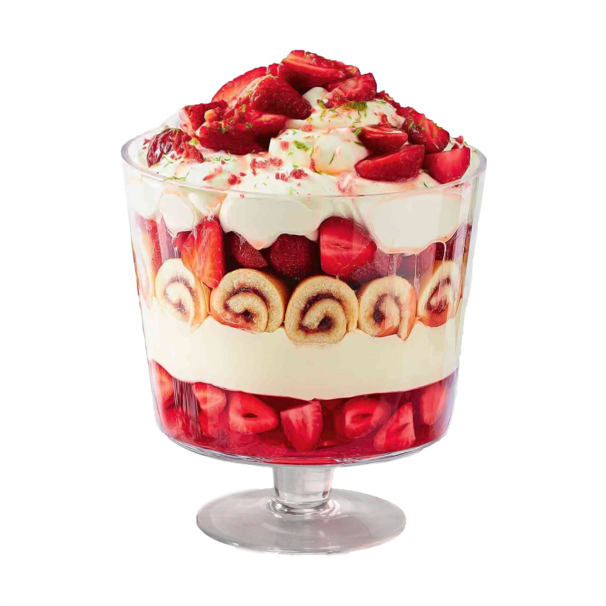 Footed Glass Trifle Bowl 3L