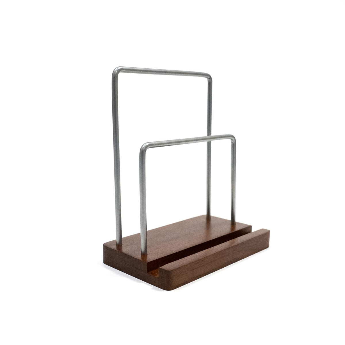Walnut Finish Vinyl LP Display Stand & Shelf