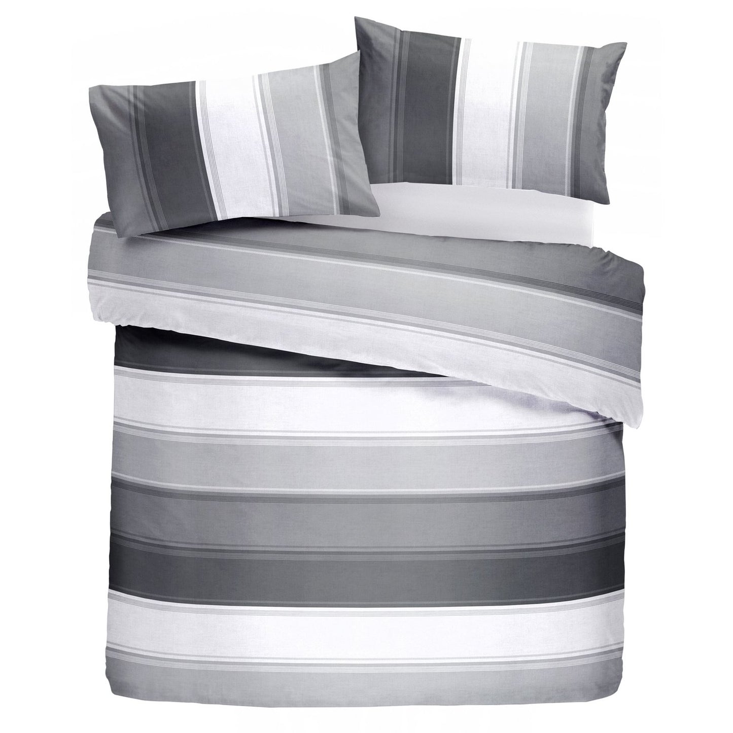 Betley Stripe Grey Duvet Set