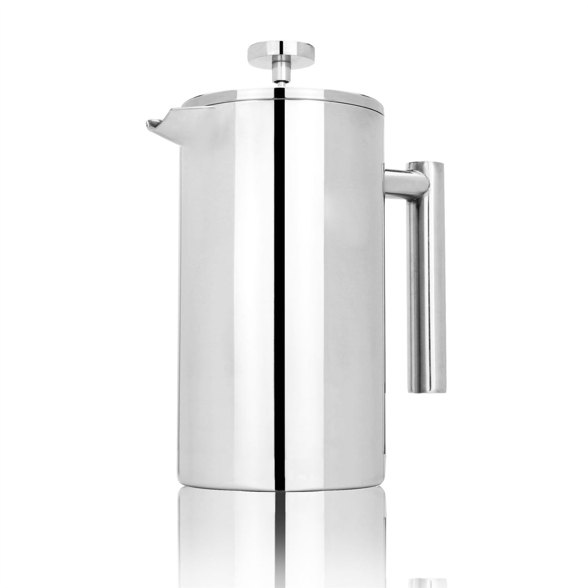 French Press Cafetiere Steel Coffee Maker 1000ml