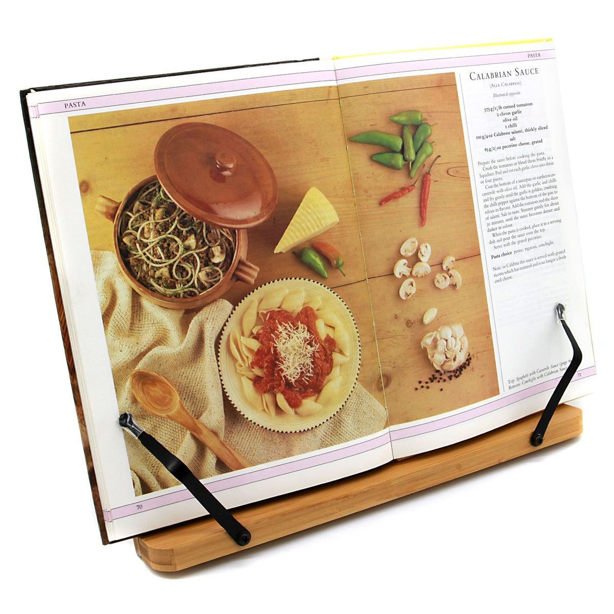 Bamboo Recipe Book Stand