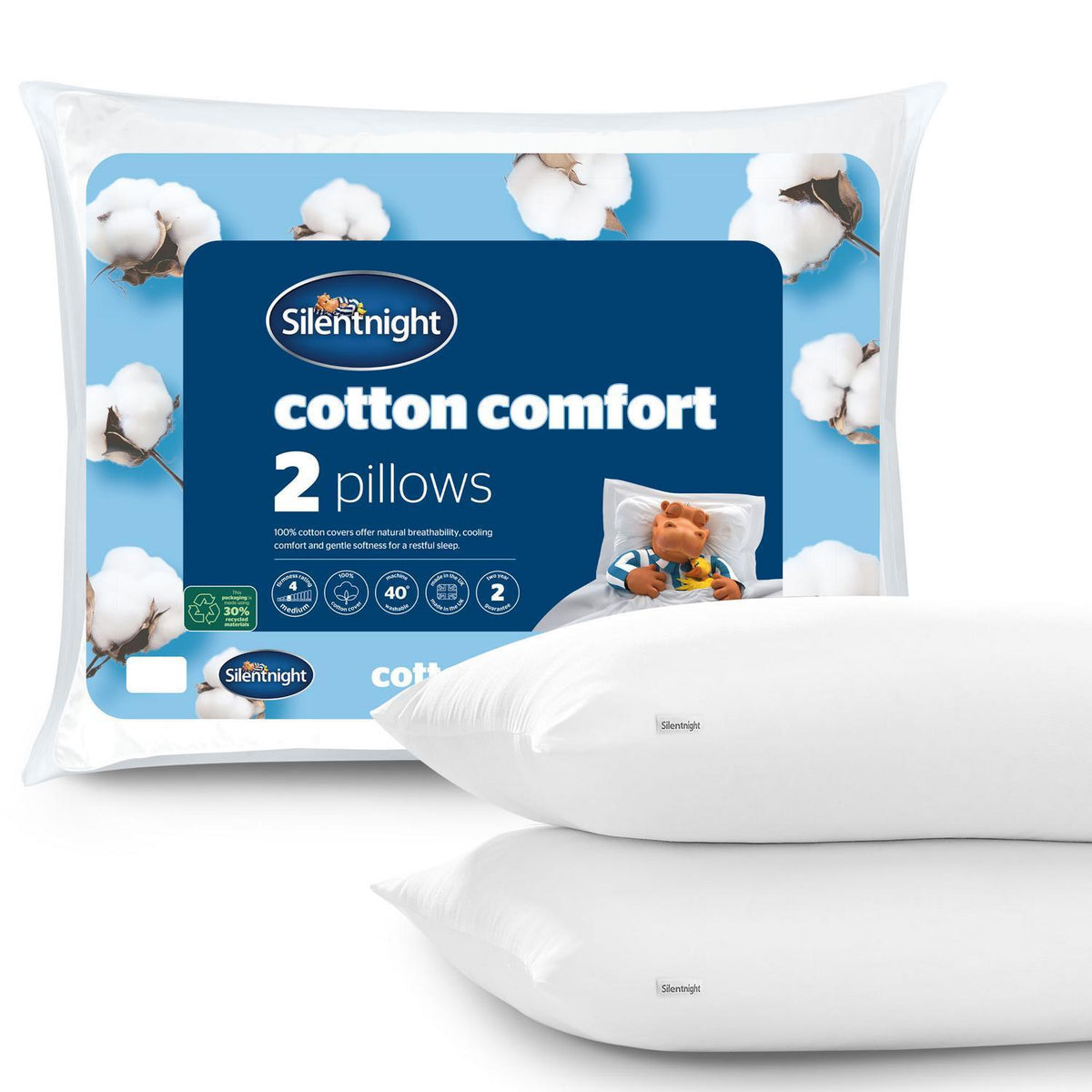 Silentnight Cotton Comfort Pillow Pair
