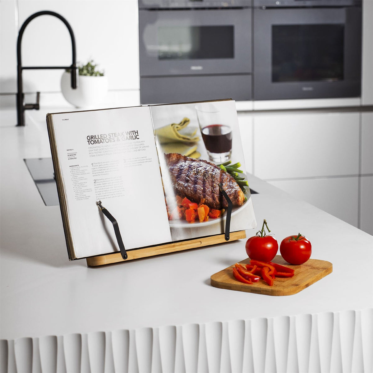 Bamboo Recipe Book Stand