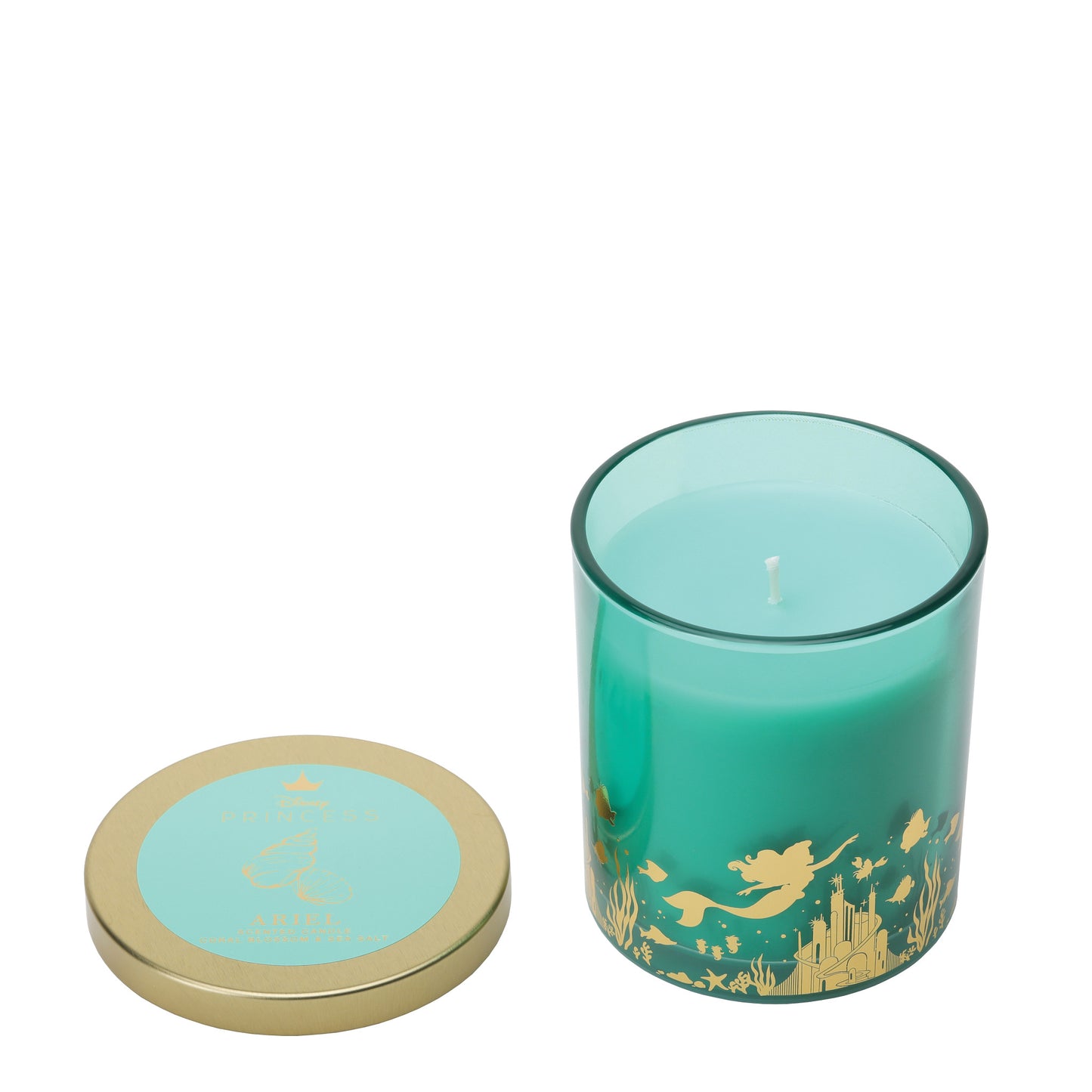 Disney Ariel Coral Blossom & Sea Salt Foiled Glass Candle