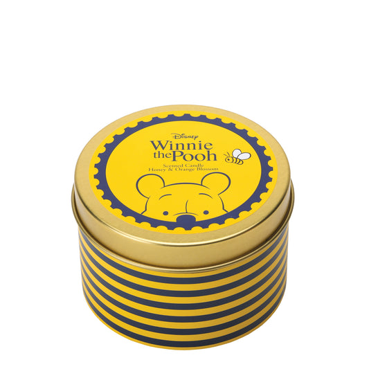 Disney Winnie The Pooh Honey & Orange Blossom Striped Tin Candle