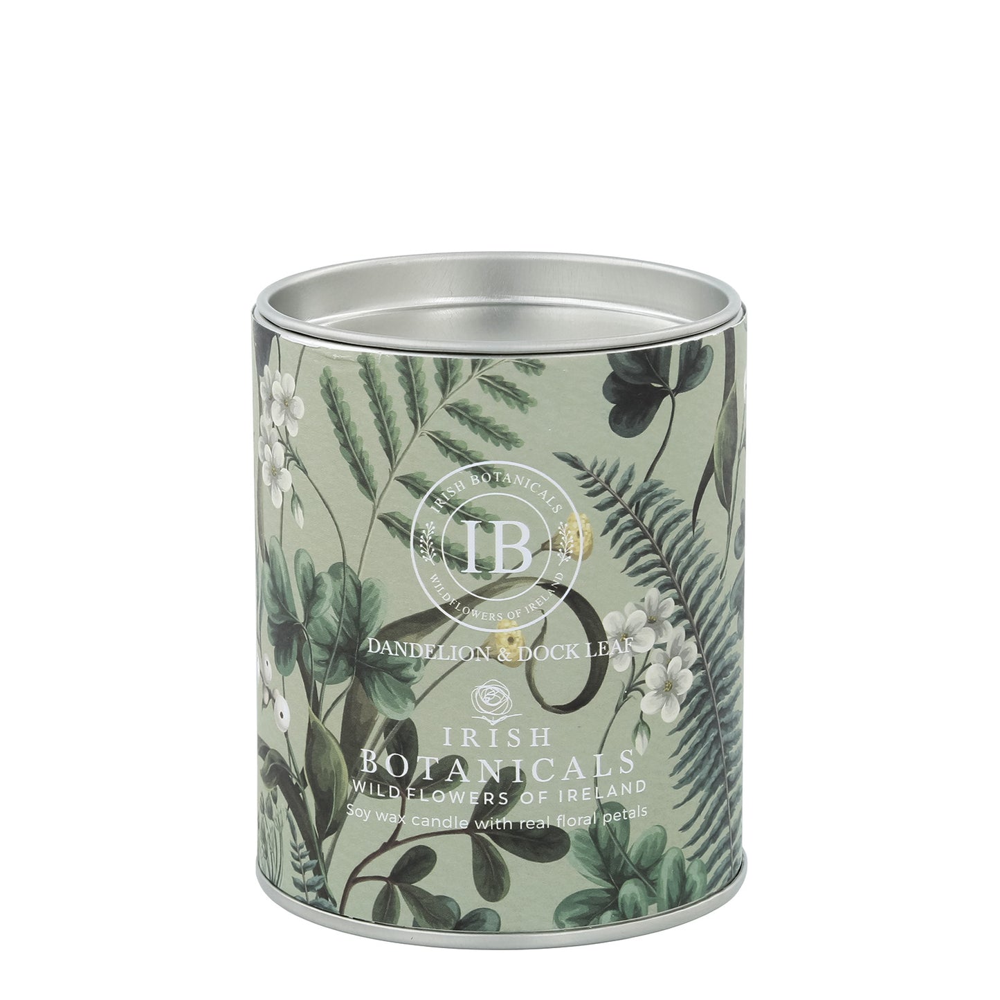 Irish Botanicals Dandelion & Dock Leaf Tin Candle
