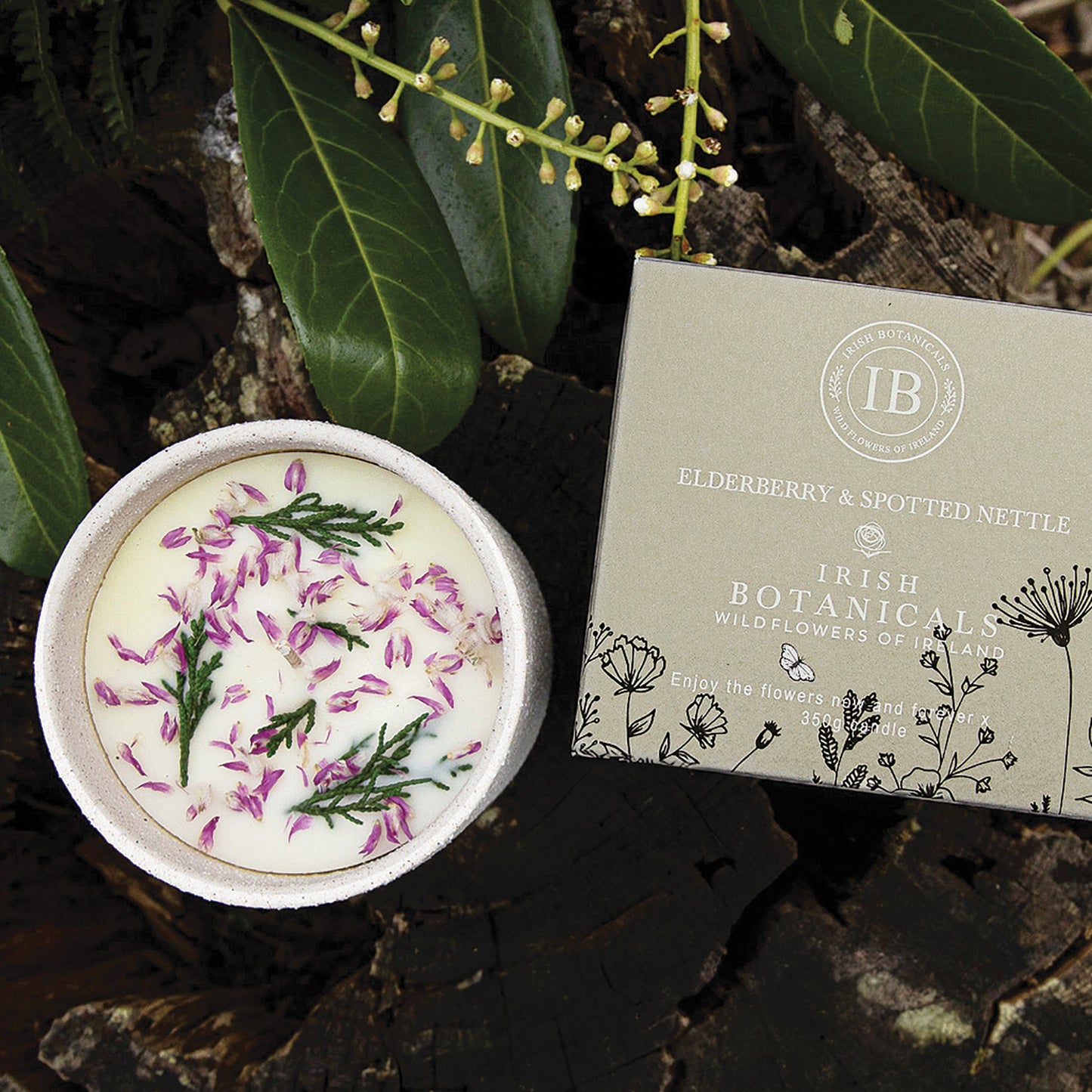Irish Botanicals Wild Rose & Stinging Nettle Candle