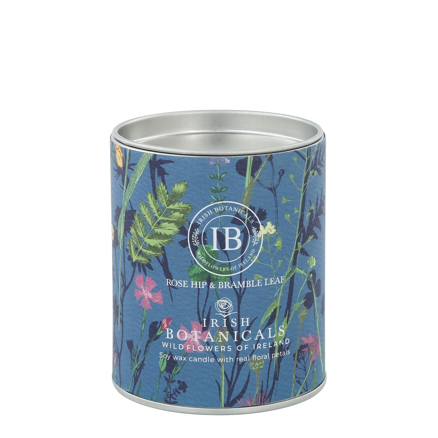 Irish Botanicals Rosehip & Bramble Leaf Tin Candle