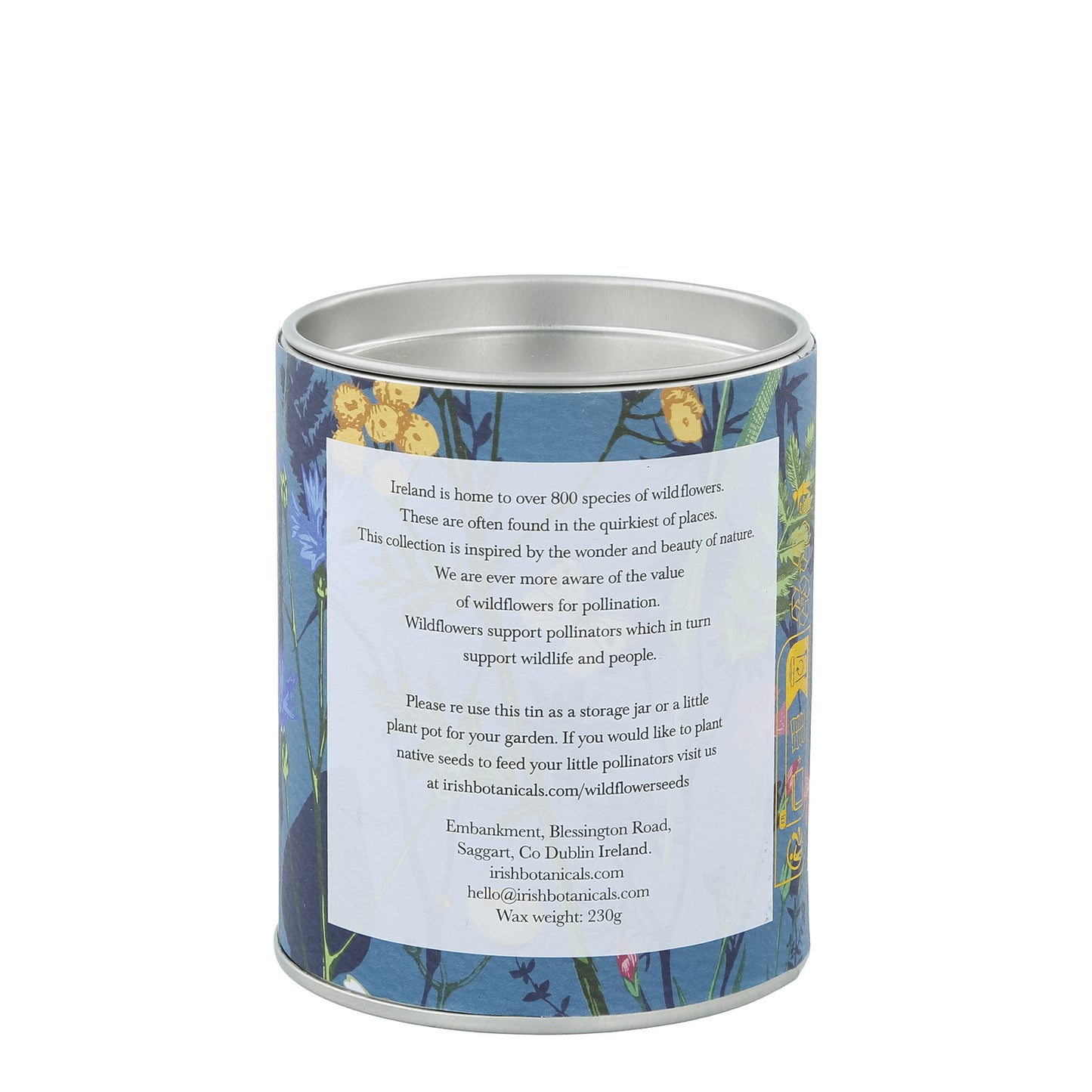 Irish Botanicals Rosehip & Bramble Leaf Tin Candle