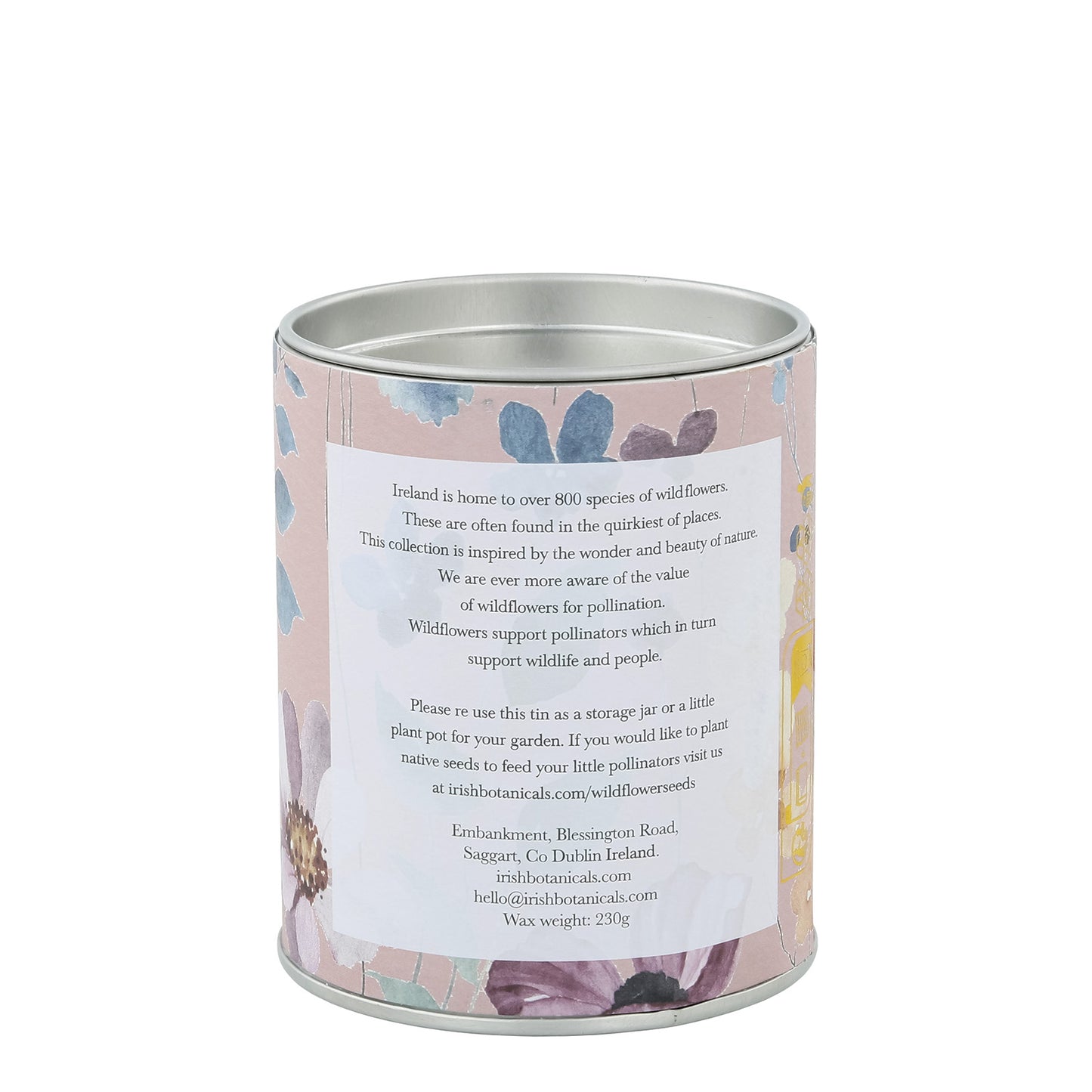 Irish Botanicals Wild Orchid & Comfrey Tin Candle