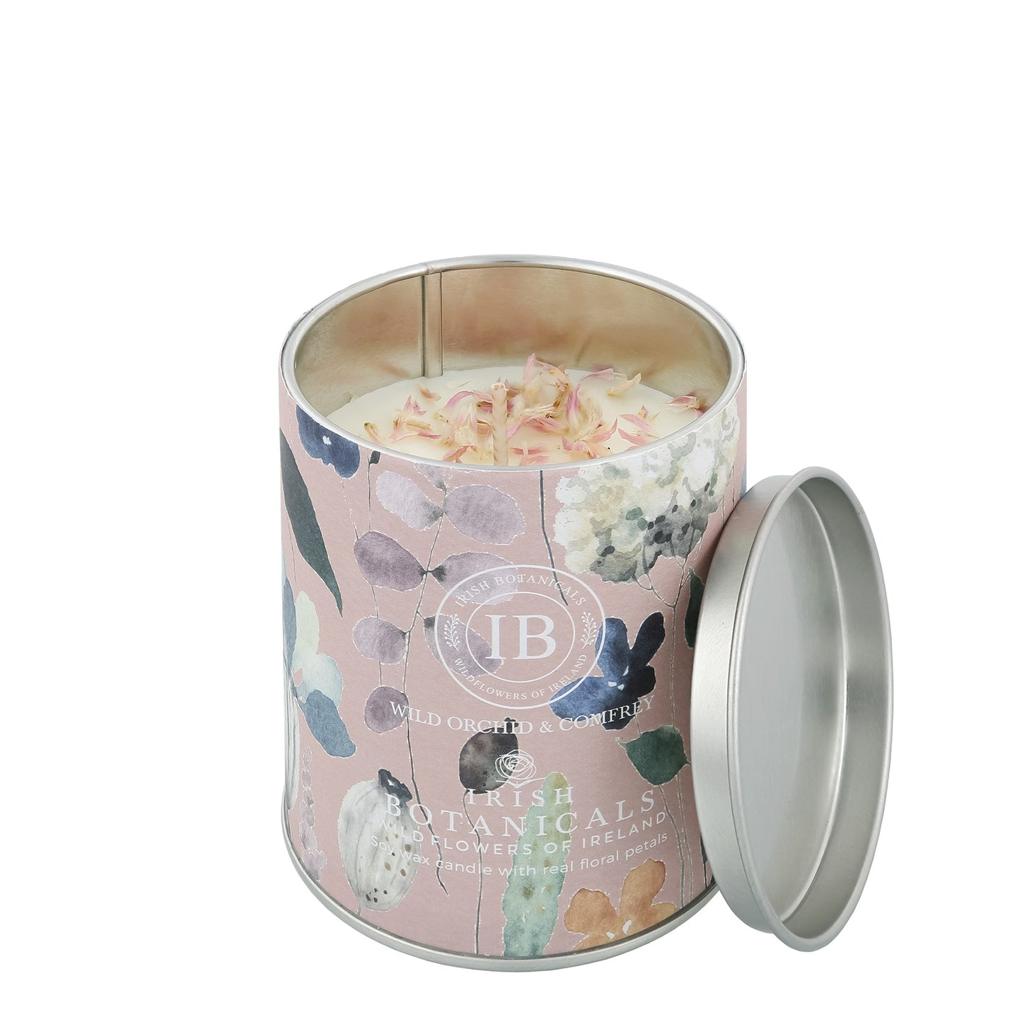 Irish Botanicals Wild Orchid & Comfrey Tin Candle