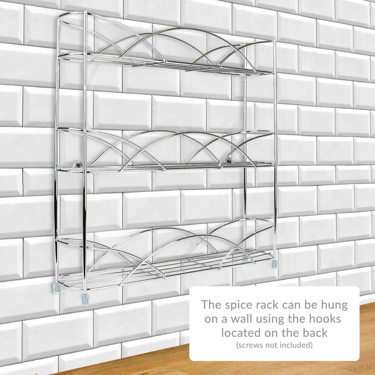 3 Tier Herb & Spice Rack Chrome