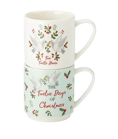 Foxwood Home Twelve Days of Christmas Stacking Mugs