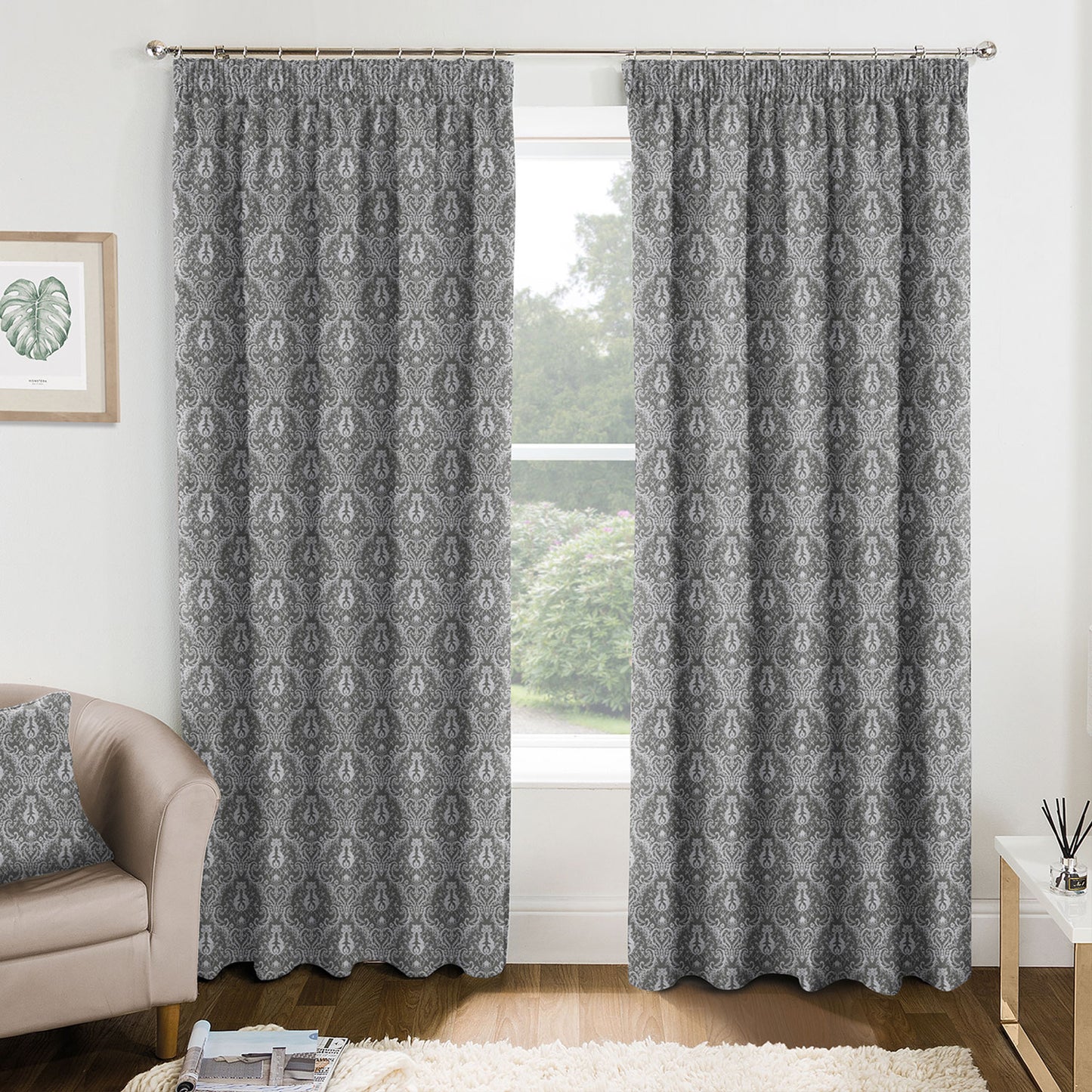 Tegola Grey Made to Measure Curtains