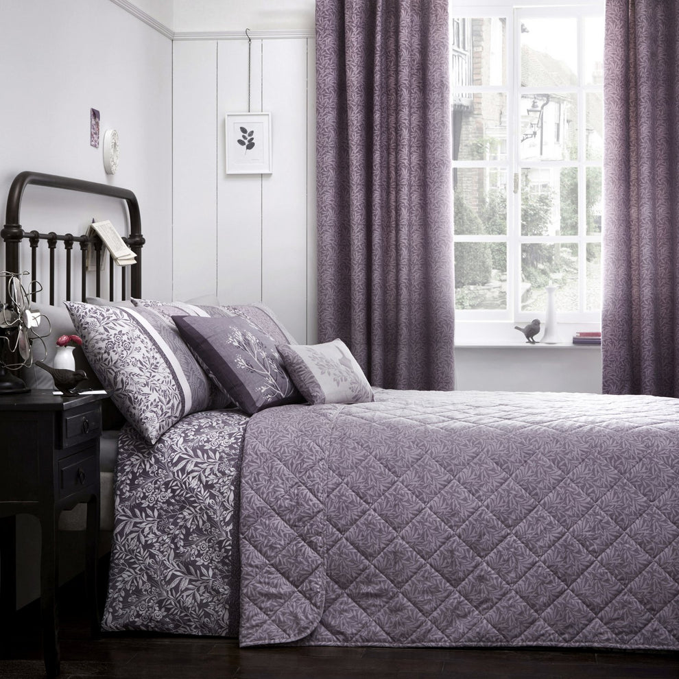 Hanworth Heather Quilted Bedspread Julian Charles Home