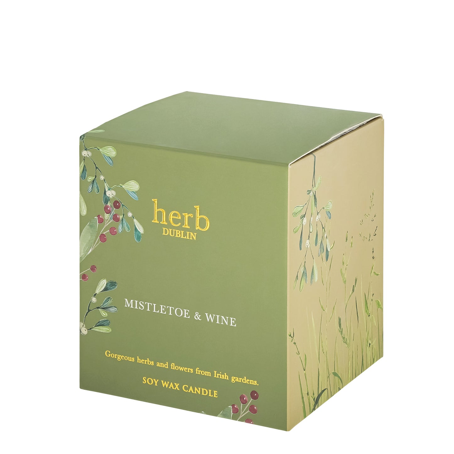 Herb Dublin Mistletoe and Wine Candle