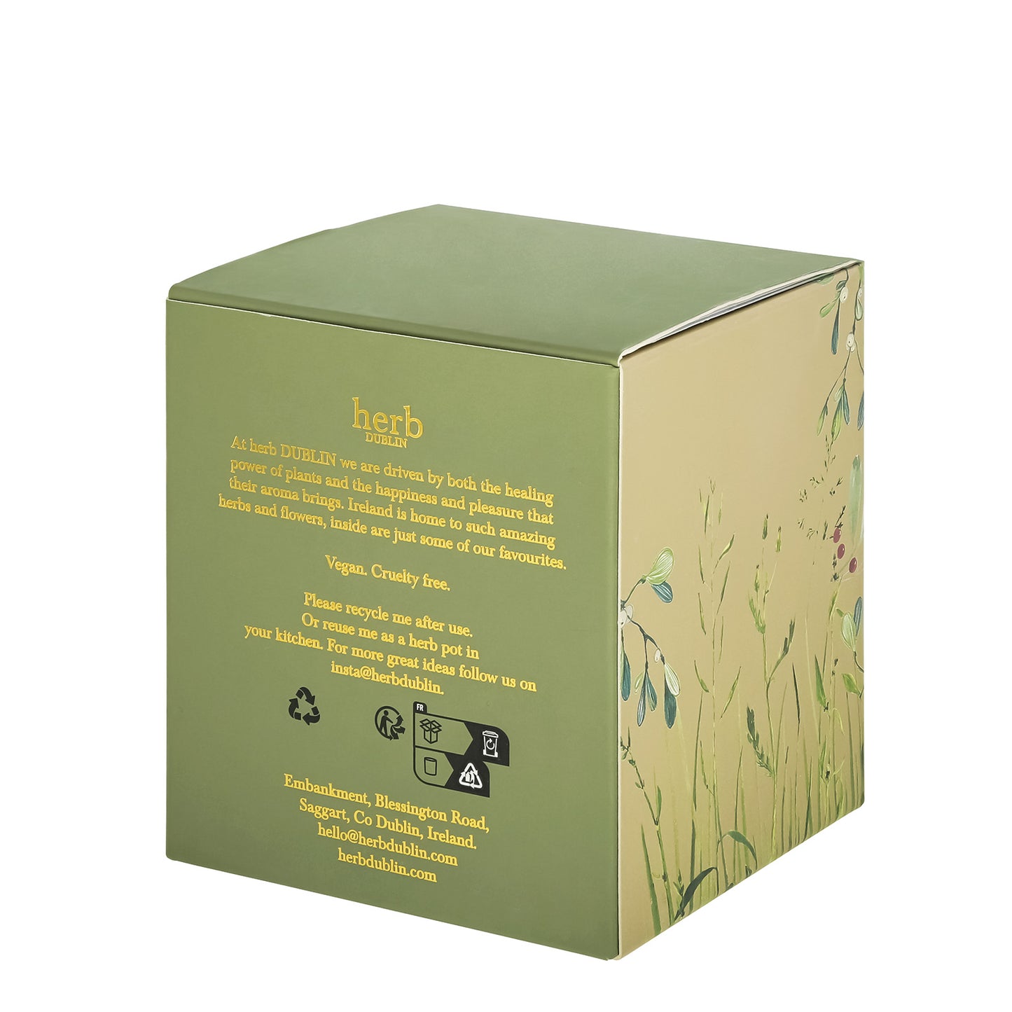 Herb Dublin Mistletoe and Wine Candle
