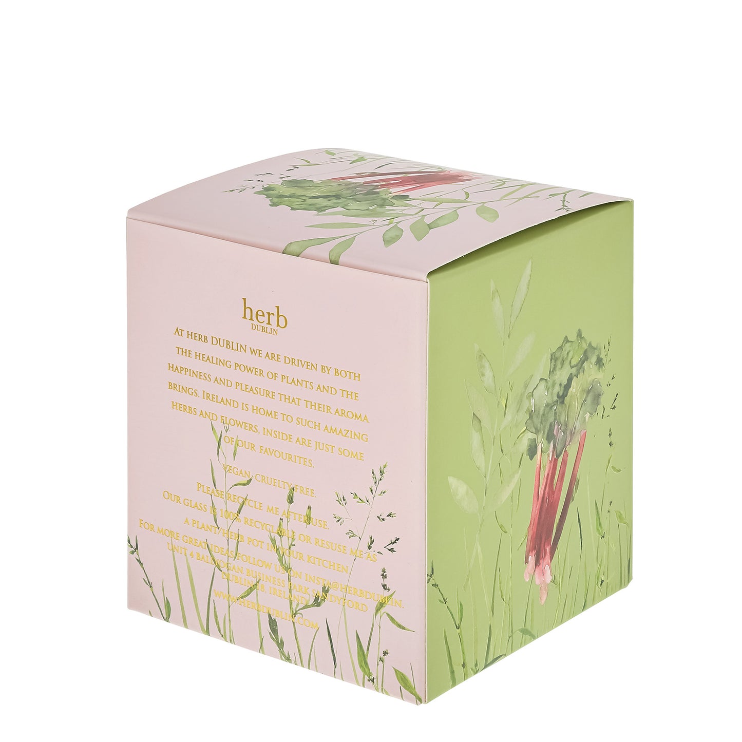 Herb Dublin Rhubarb and Garden Mint Candle