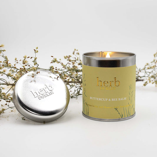 Herb Dublin Buttercup and Bee Balm Tin Candle