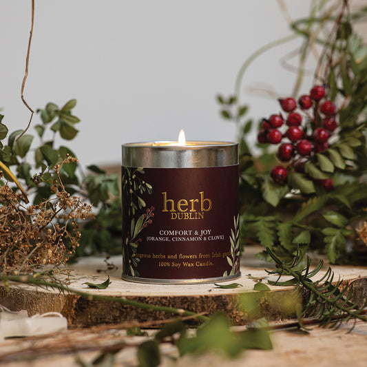Herb Dublin Comfort and Joy Christmas Tin Candle