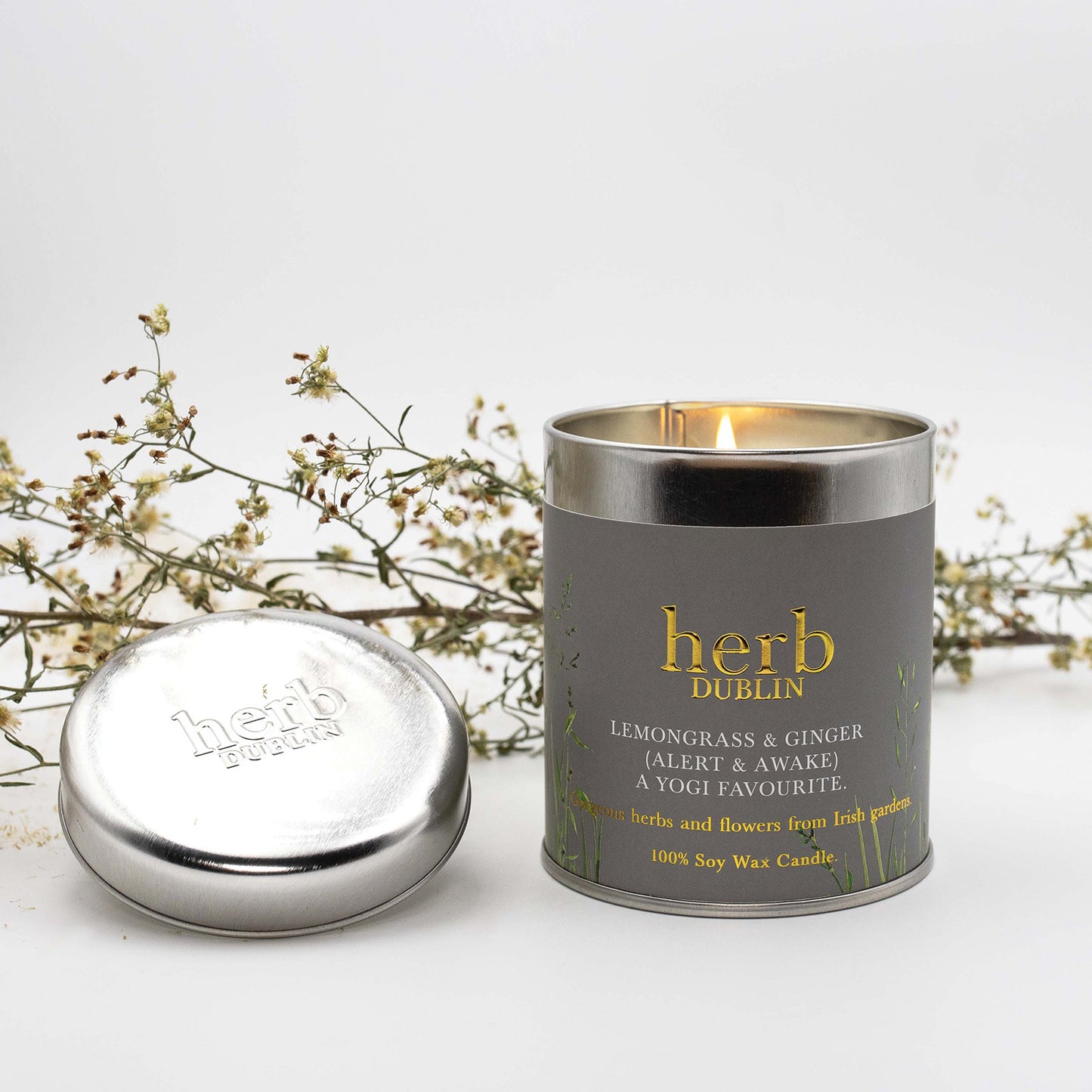 Herb Dublin Lemongrass & Ginger Tin Candle