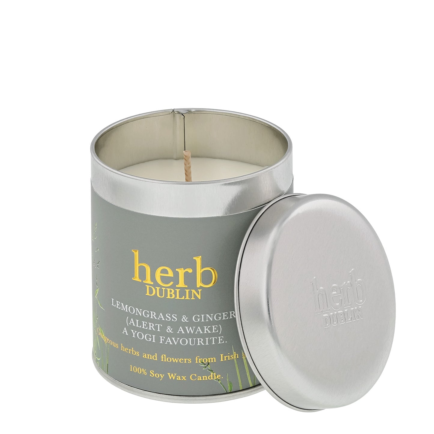 Herb Dublin Lemongrass & Ginger Tin Candle