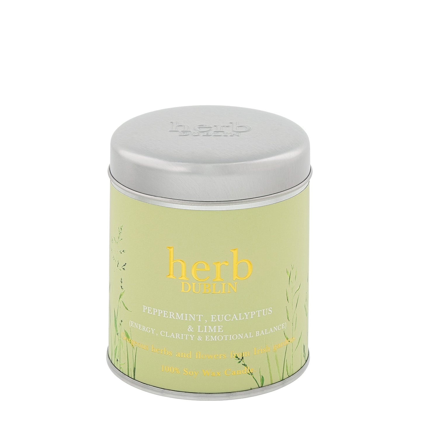 Herb Dublin Peppermint and Eucalyptus Tin Candle