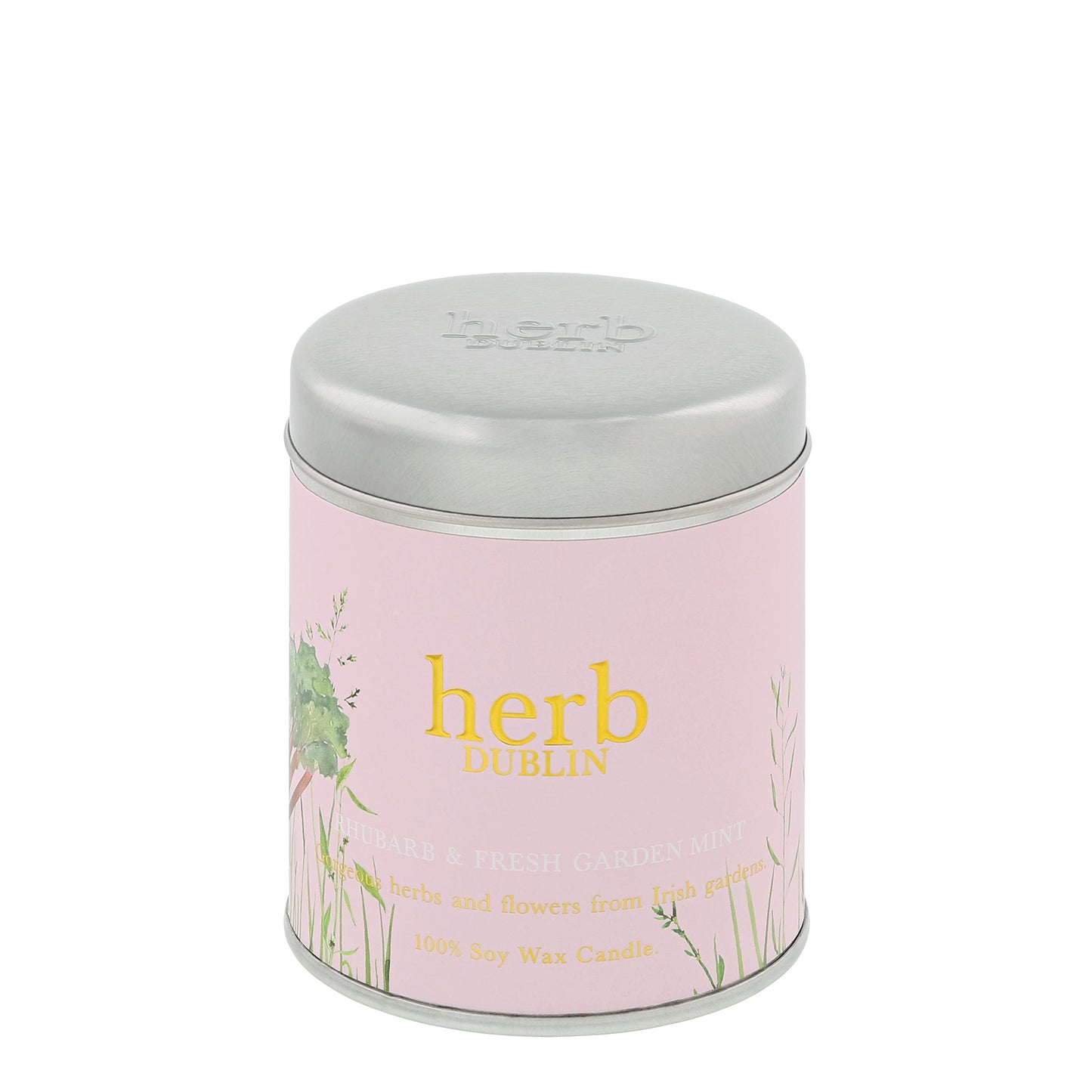 Herb Dublin Rhubarb and Garden Mint Tin Candle