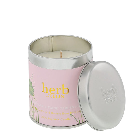 Herb Dublin Rhubarb and Garden Mint Tin Candle