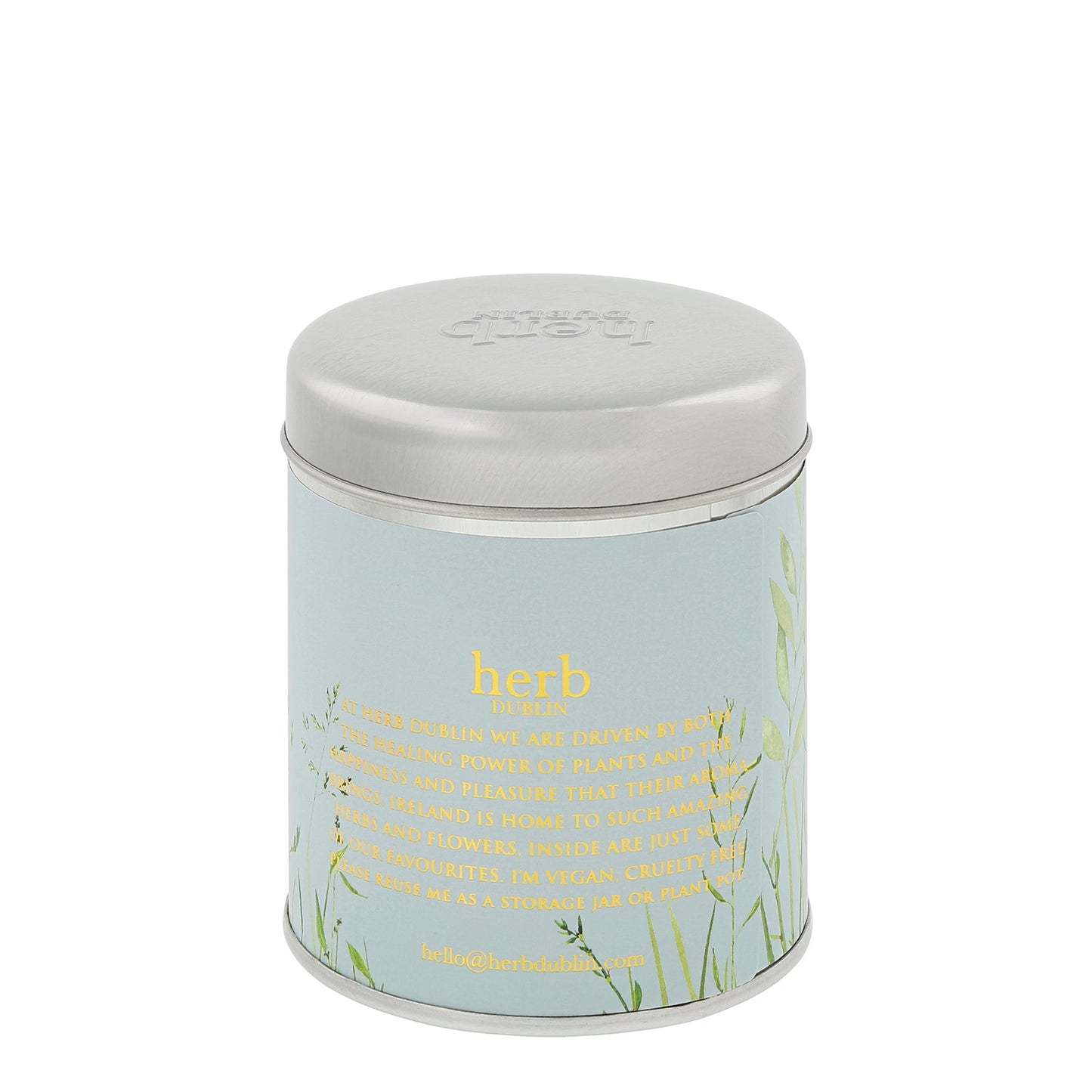 Herb Dublin Atlantic Sea Salt and Sage Tin Candle