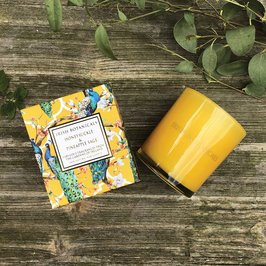 Irish Botanicals Honeysuckle and Pineapple Sage Candle