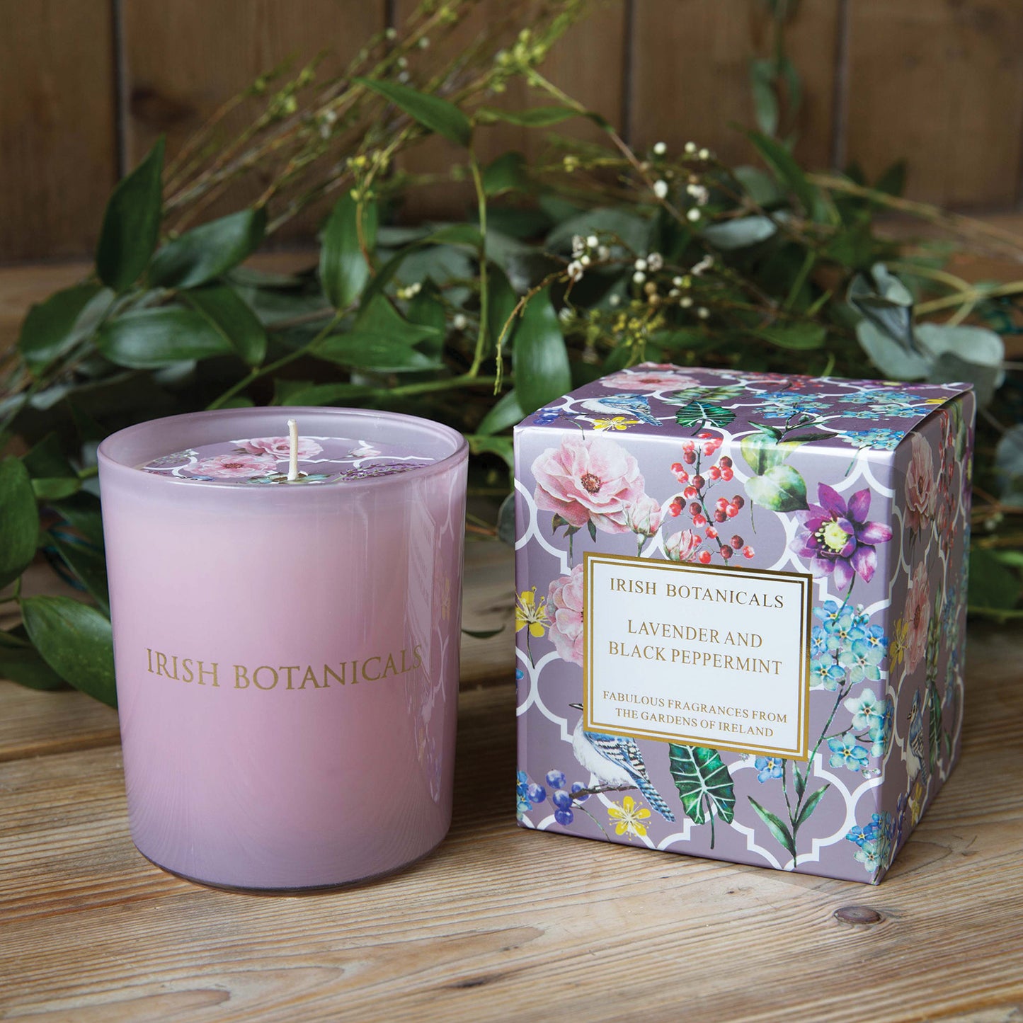 Irish Botanicals Lavender and Black Peppermint Candle