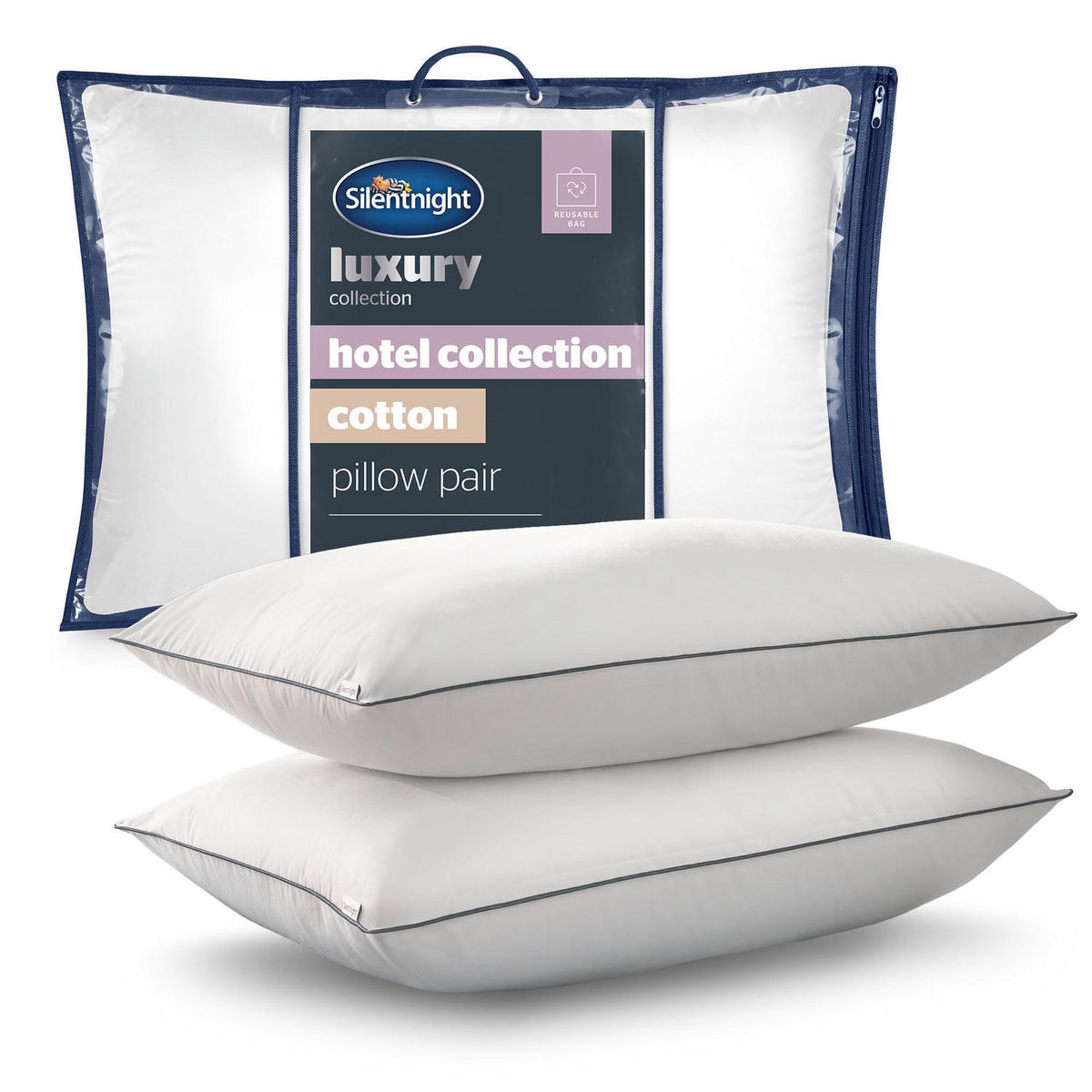 Silentnight Hotel Collection Cotton Pillow Pair